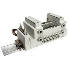 SMC solenoid valve 4 & 5 Port VQ VV5Q12-S, 1000 Series, Base Mounted Manifold, Non Plug-in, Serial Transmission Unit